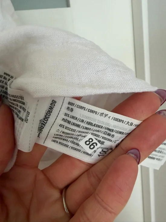 Abercrombie & Fitch White Square-Neck Linen Tank - Picture 4 of 5